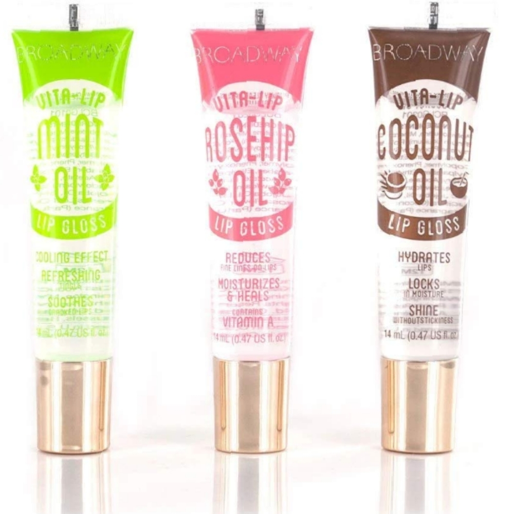 Coconut oil rose oil and mint oil lip gloss